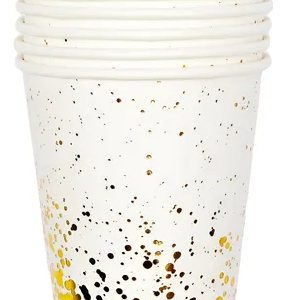 Vasos Polipapel Descartables - Confeti Metalizados (x10)