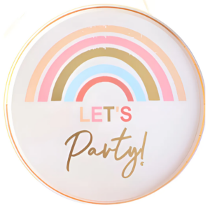 Platos Polipapel Descartables - Arcoiris (x10)