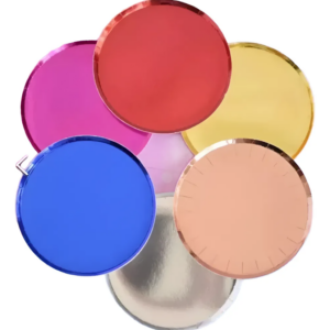 Platos Polipapel Descartables - Colores Metalizados (x10)
